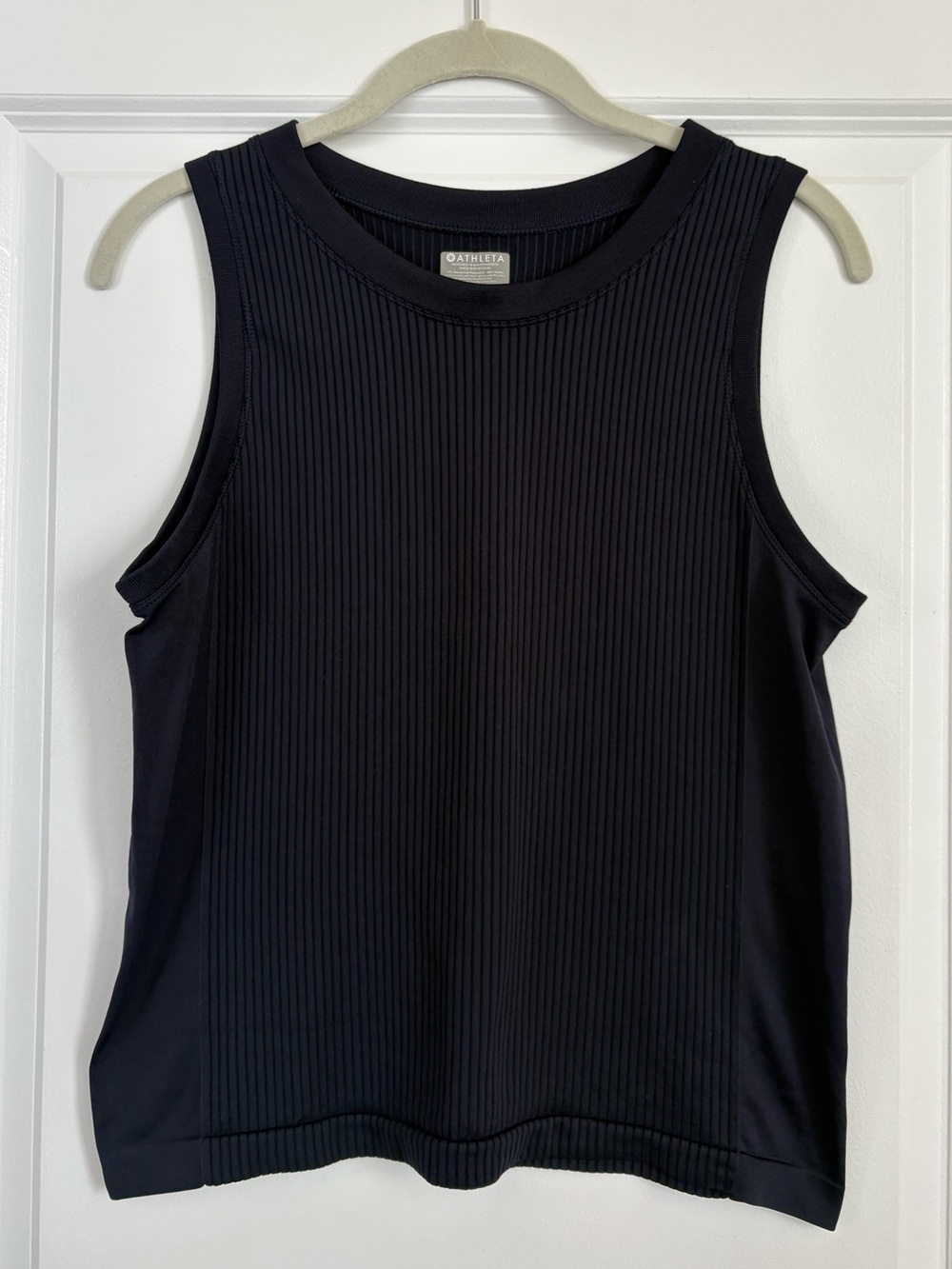 Athleta Navy Ribbed Tank Top Size Medium